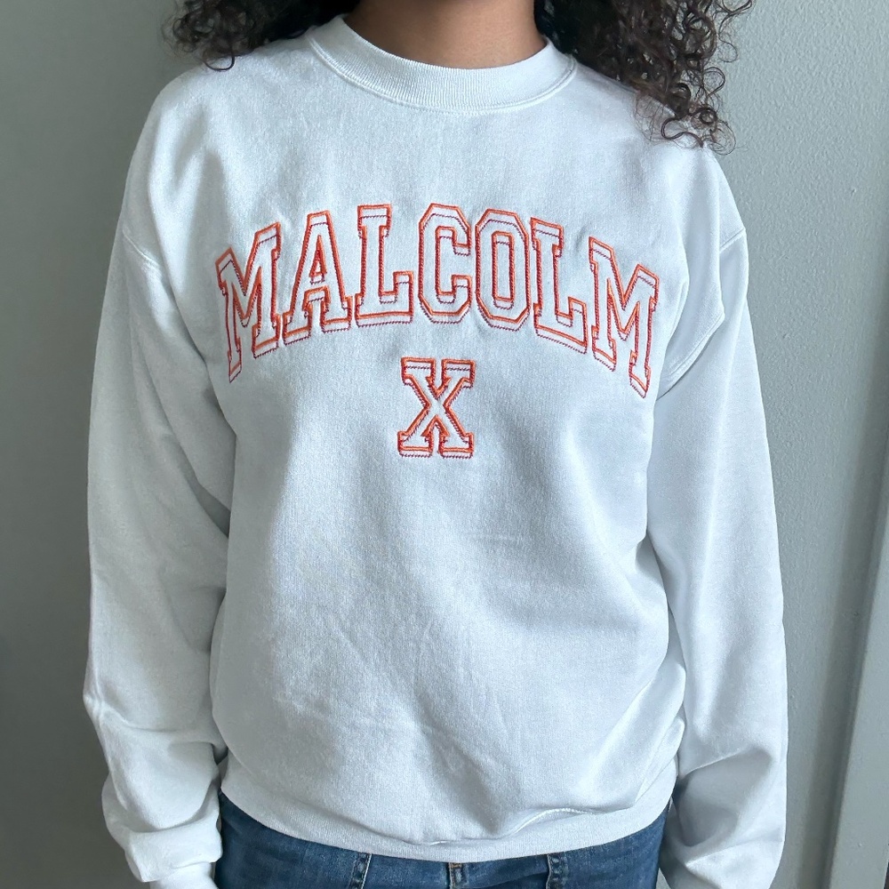 Malcolm X sweatshirt white BLM sweatshirt